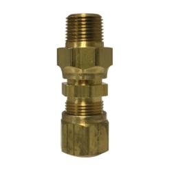 38081S Swivel Adapter, 1/2 in Tube OD x 3/8 in Male NPTF, Brass - GetHydraulics.com