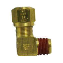38110 90 deg Elbow, 5/8 in Tube OD x 3/4 in Male NPTF, Brass - GetHydraulics.com