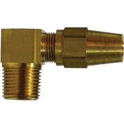 38245 Elbow, 5/8 in Tube OD x 3/8 in MIP, Brass - GetHydraulics.com