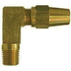 38249 Long Elbow, 3/8 in Tube OD x 1/4 in MIP, Brass - GetHydraulics.com