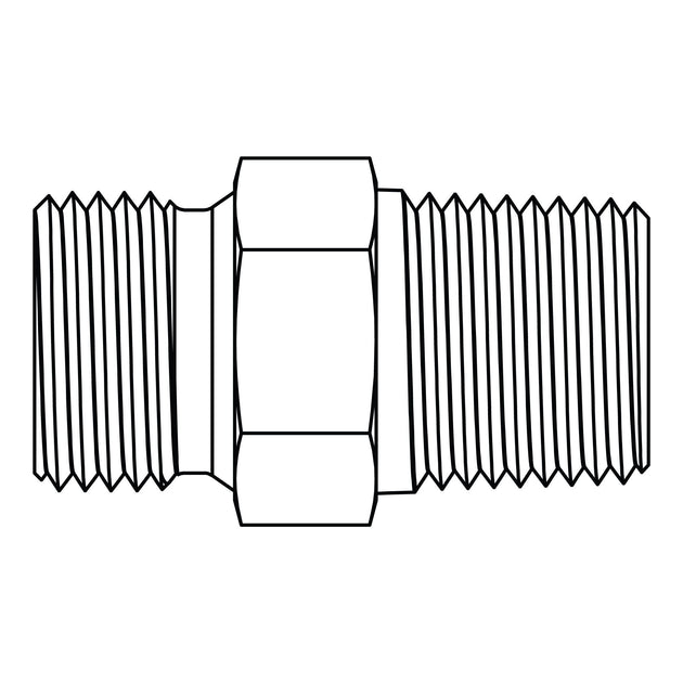 3825 - 08 - 06 BSPP to Pipe - GetHydraulics.com