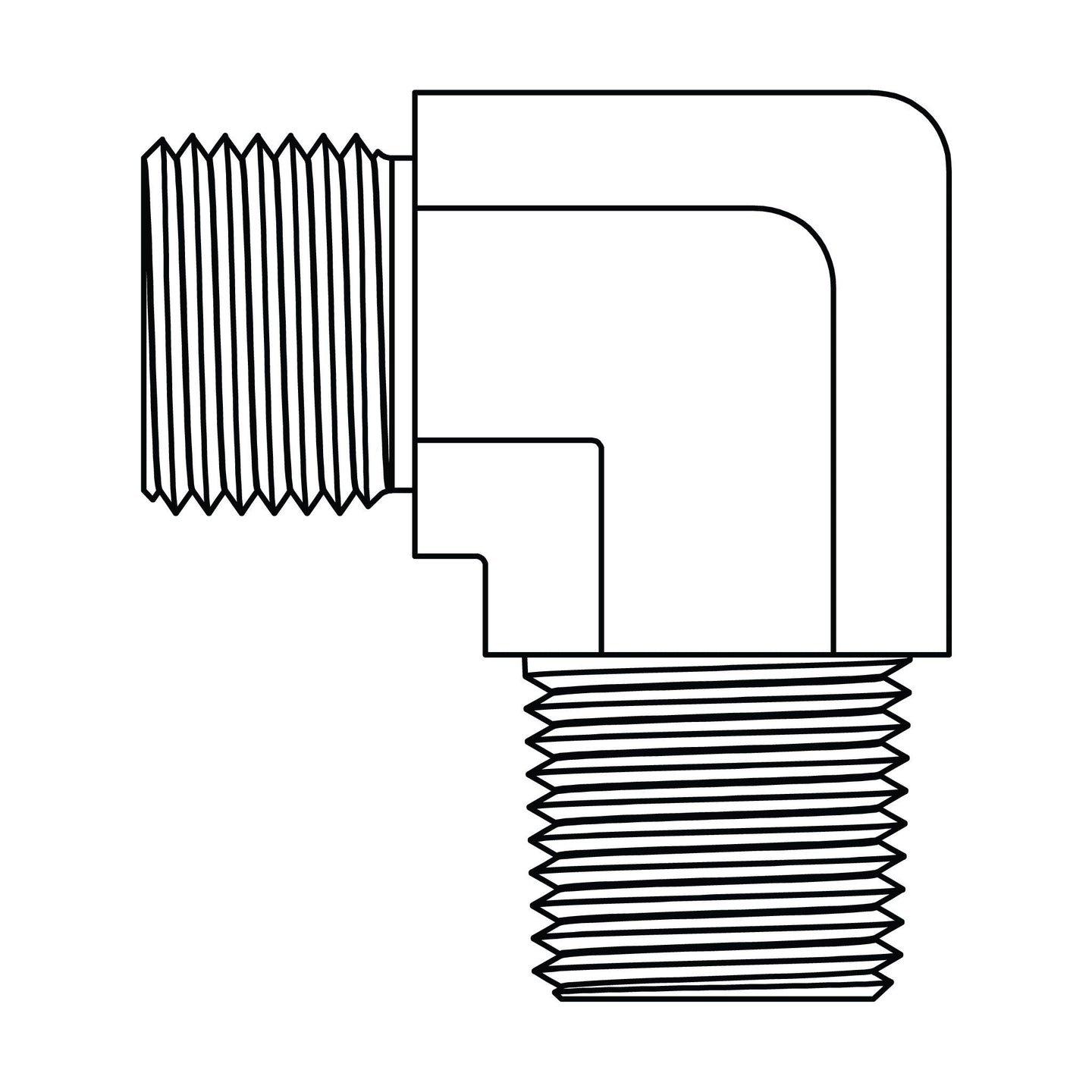 3828 - 04 - 04 BSPP to Pipe Elbow 90 - GetHydraulics.com