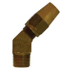 38292 45 deg Elbow, 3/8 in Tube OD x 1/2 in MIP, Brass - GetHydraulics.com