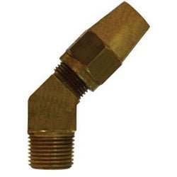38293 45 deg Elbow, 1/2 in Tube OD x 3/8 in MIP, Brass - GetHydraulics.com