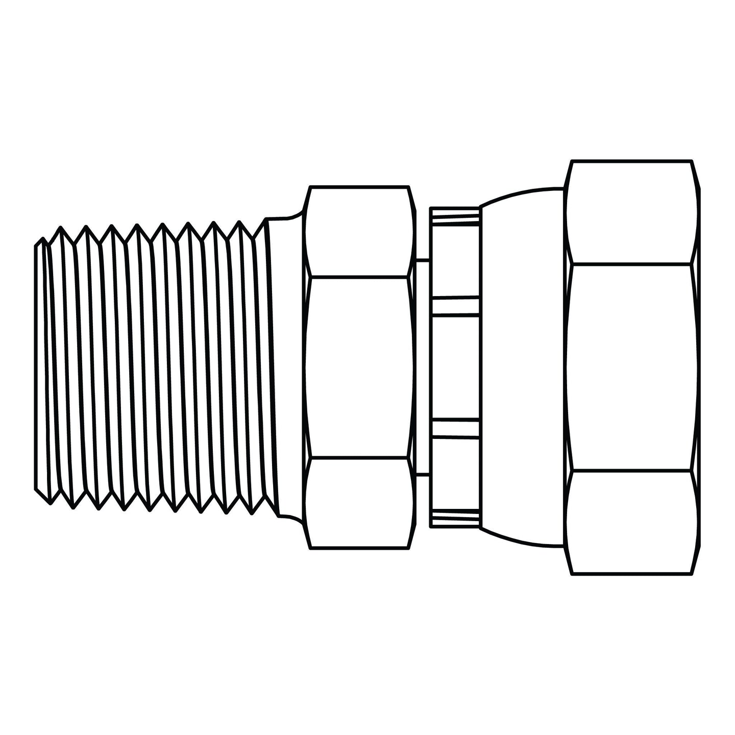 3832 - 02 - 02 Pipe to BSPP Swivel - GetHydraulics.com