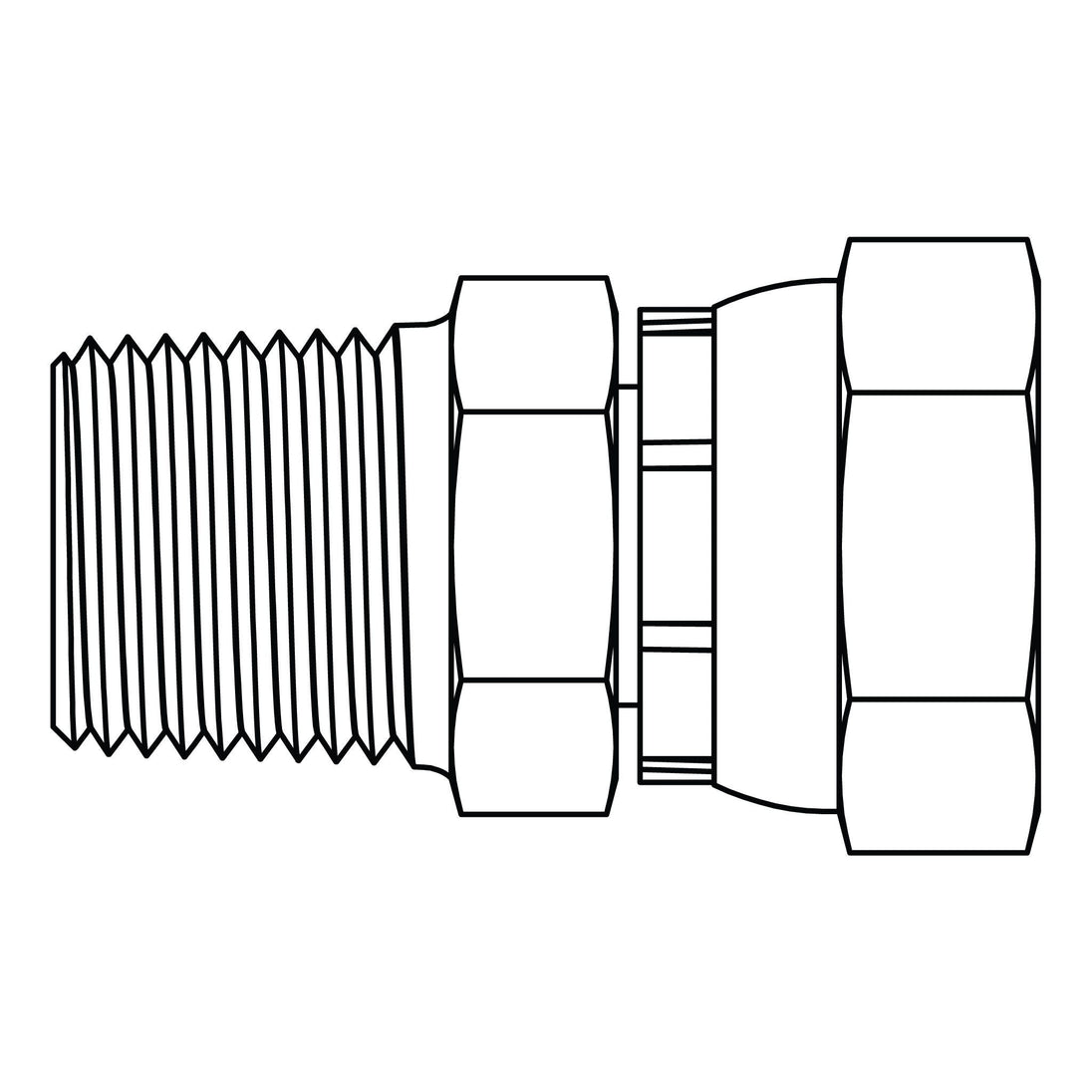 3832 - 08 - 06 Pipe to BSPP Swivel - GetHydraulics.com