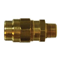 38336 Adapter, 1/2 in Hose x 3/8 in Male Pipe, Brass - GetHydraulics.com