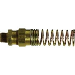 38343 Adapter with Spring, 3/8 in Hose x 3/8 in MPT, Brass - GetHydraulics.com