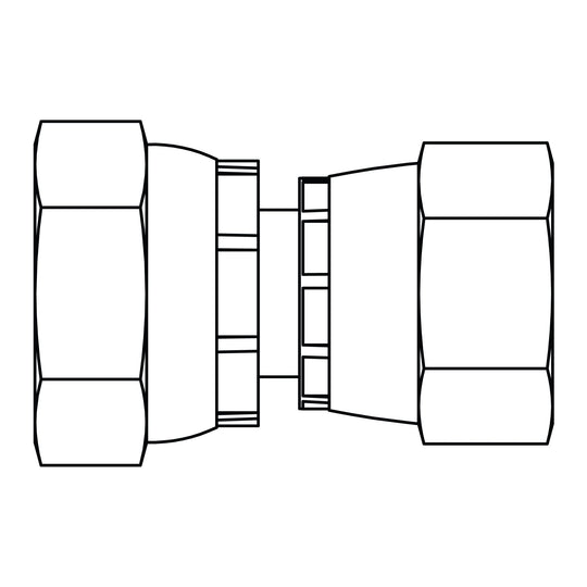 3835 - 04 - 05 BSPP Swivel to JIC Swivel - GetHydraulics.com
