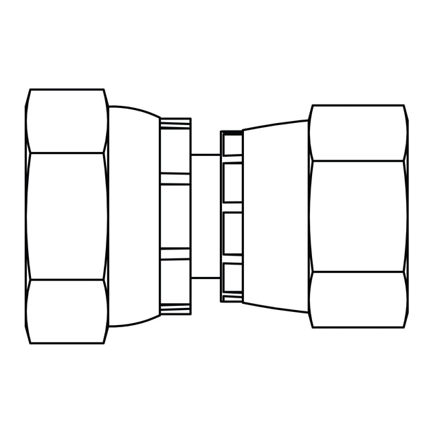 3835 - 08 - 08 BSPP Swivel to JIC Swivel - GetHydraulics.com