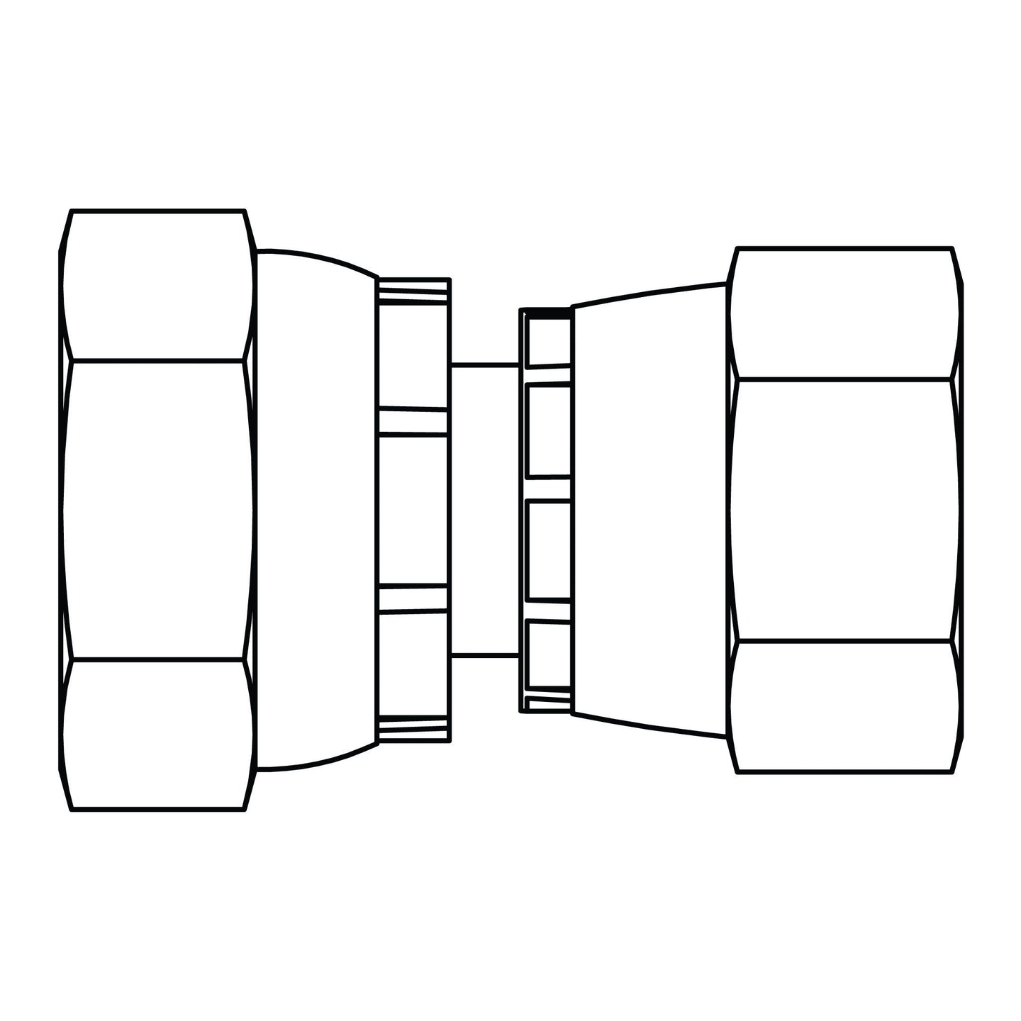3835 - 10 - 10 BSPP Swivel to JIC Swivel - GetHydraulics.com
