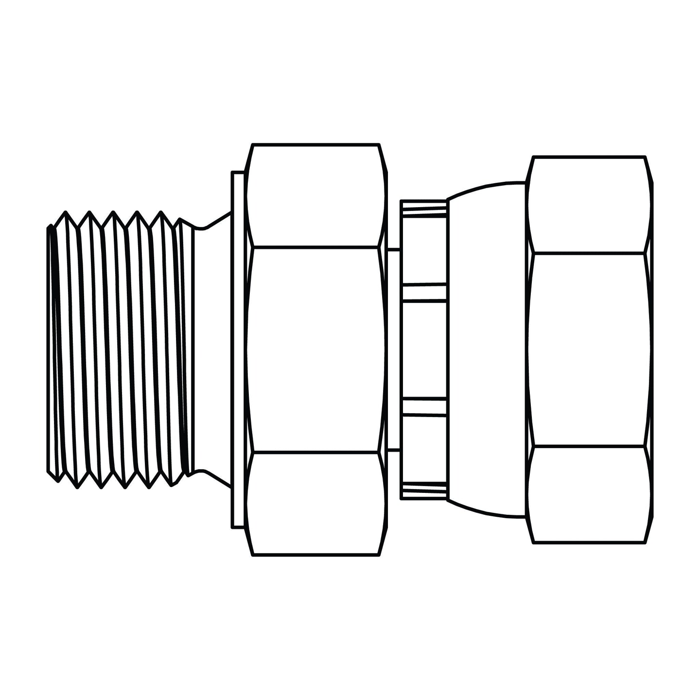 3840 - 06 - 06 BSPP to BSPP Swivel - GetHydraulics.com