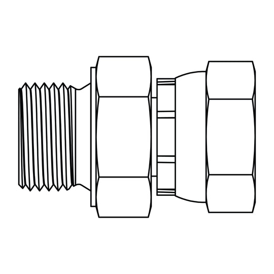 3840 - 08 - 06 BSPP to BSPP Swivel - GetHydraulics.com