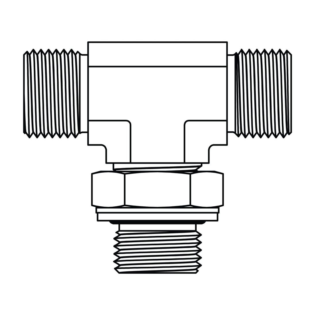3858 - 08 - 08 - 06 BSPP Adjustable Branch Tee - GetHydraulics.com