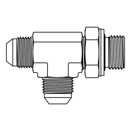 3859 - 10 - 08 - 10 JIC to BSPP Adjustable Run Tee - GetHydraulics.com