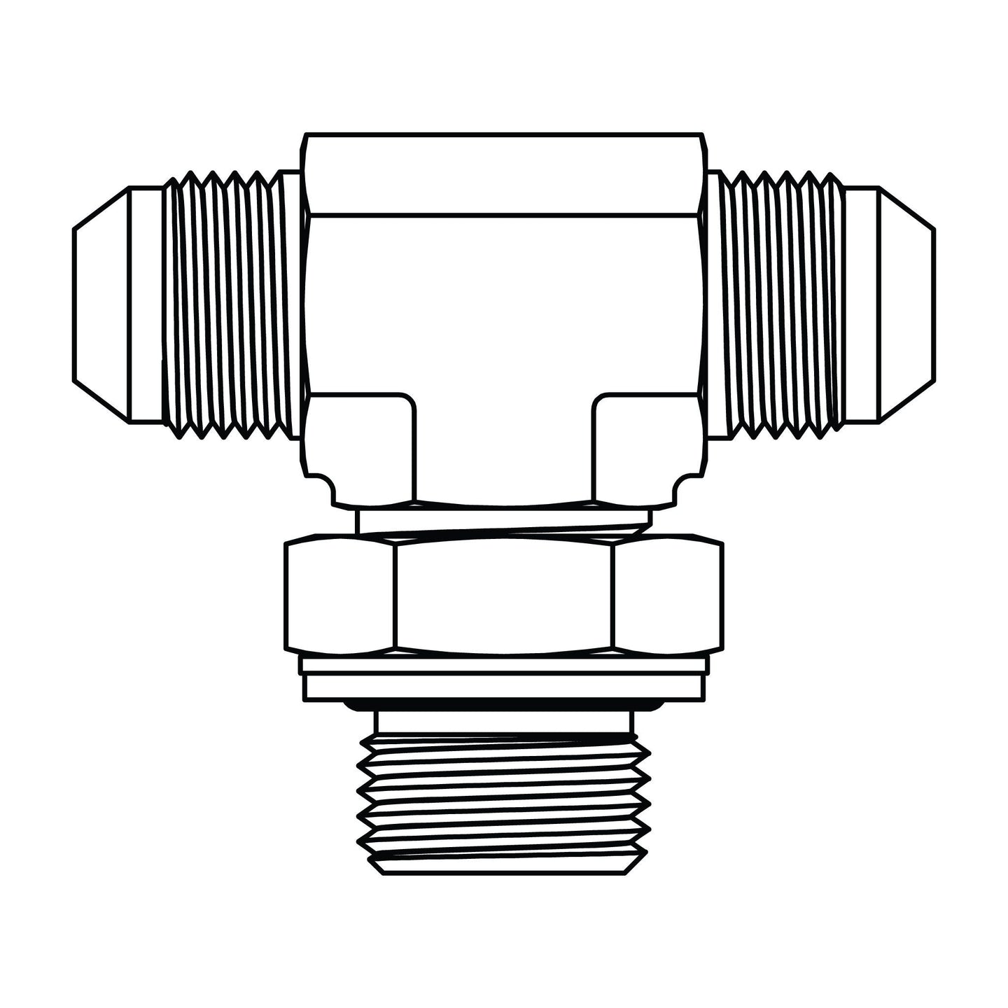 3860 - 06 - 06 - 04 JIC to BSPP Adjustable Branch Tee - GetHydraulics.com