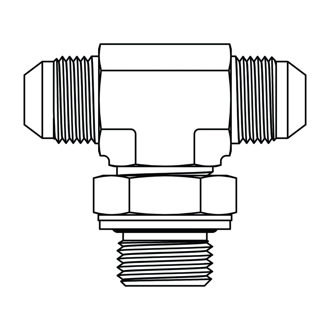 3860 - 10 - 10 - 08 JIC to BSPP Adjustable Branch Tee - GetHydraulics.com