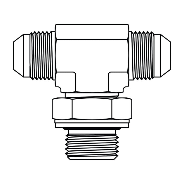 3860 - 10 - 10 - 08 JIC to BSPP Adjustable Branch Tee - GetHydraulics.com