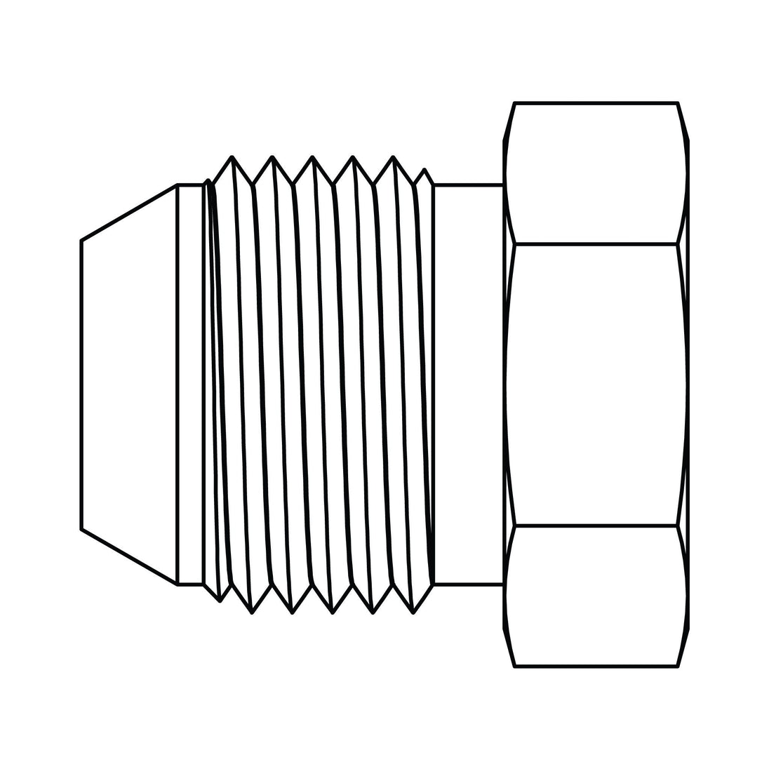 3862 - 08 JIS Plug (30 Seat BSPP Thread) - GetHydraulics.com