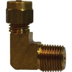 38715 90 deg Elbow, 5/32 in Tube OD x 1/16 in MPT, Brass - GetHydraulics.com