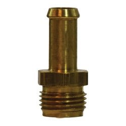 38828 Connector, 5/16 in Hose Barbed x 1/4 in Inverted Flared, Brass - GetHydraulics.com