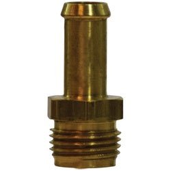 38836 Connector, 3/8 in Hose Barbed x 3/8 in Male Inverted Flared, Brass - GetHydraulics.com