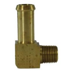 38864 90 deg Elbow, 5/16 in Beaded Hose Barbed x 1/4 in MIP, Brass - GetHydraulics.com