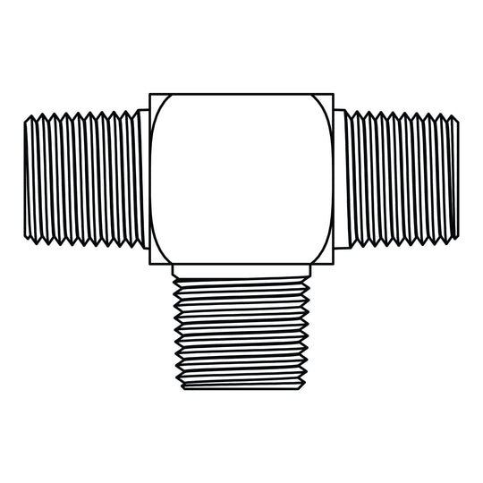 3900 - 02 - 02 - 02 Pipe Tee, Brass - GetHydraulics.com
