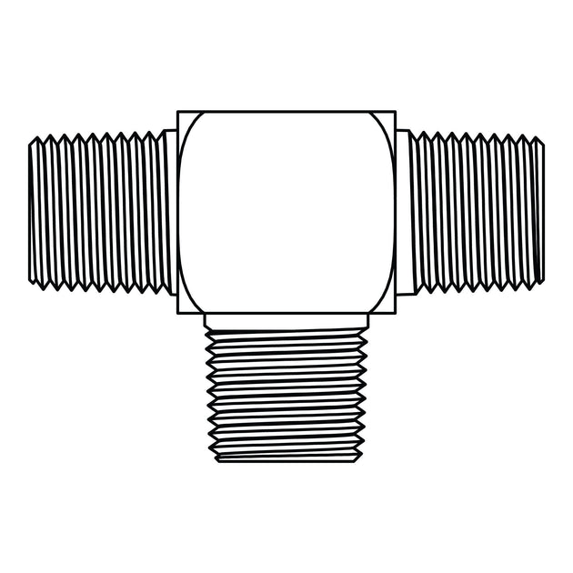 3900 - 12 - 12 - 12 Pipe Tee, Brass - GetHydraulics.com