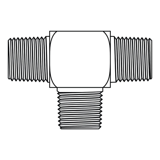 3900-02-02-02 Pipe Tee, Brass