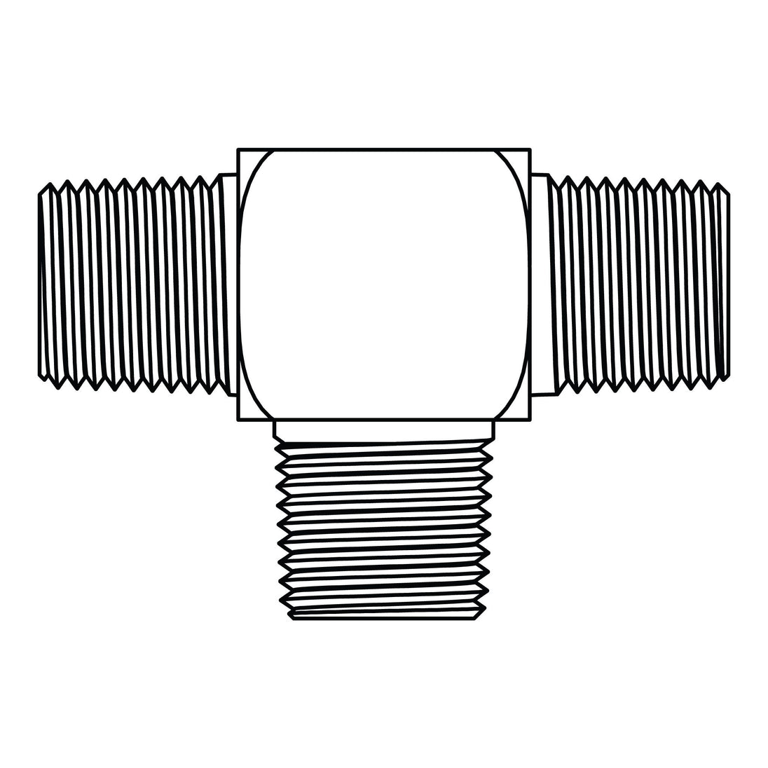 3900-12-12-12 Pipe Tee, Brass