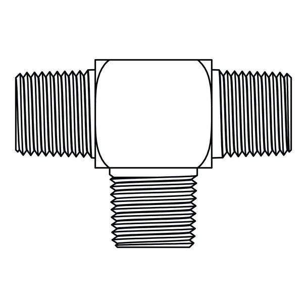 3900-12-12-12 Pipe Tee, Brass