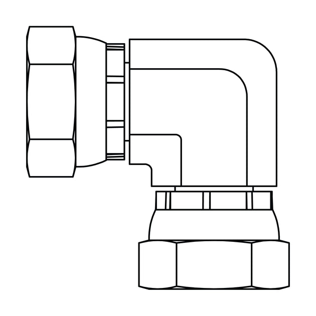 3904 - 06 - 06 BSPP Swivel Union Elbow 90 - GetHydraulics.com