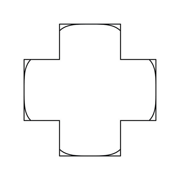 3950 - 02 - 02 - 02 - 02 Pipe Cross, Brass - GetHydraulics