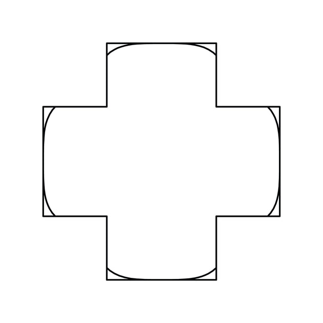3950 - 20 - 20 - 20 - 20 Pipe Cross, Brass - GetHydraulics.com