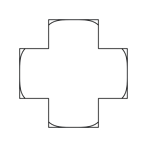 3950-12-12-12-12 Pipe Cross, Brass