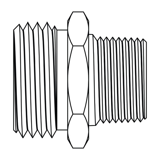4024 - 12 - 12 GHT to Pipe, Brass - GetHydraulics.com