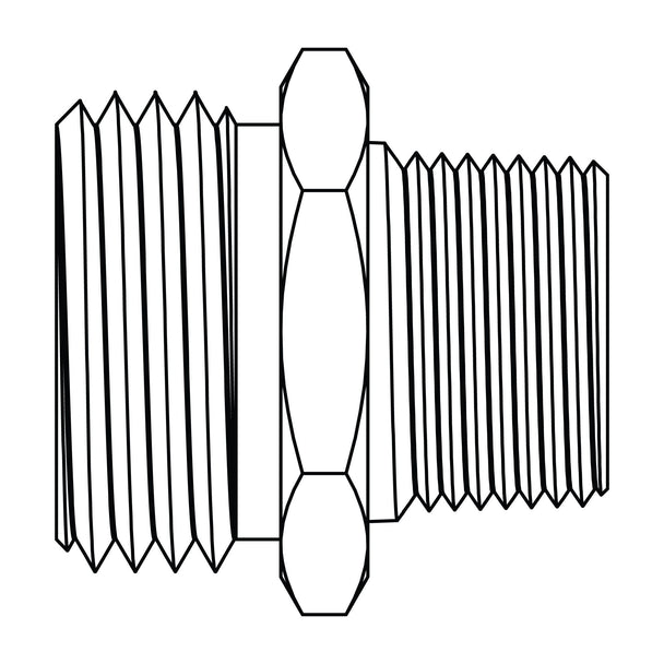 4024 - 12 - 12 GHT to Pipe, Brass - GetHydraulics