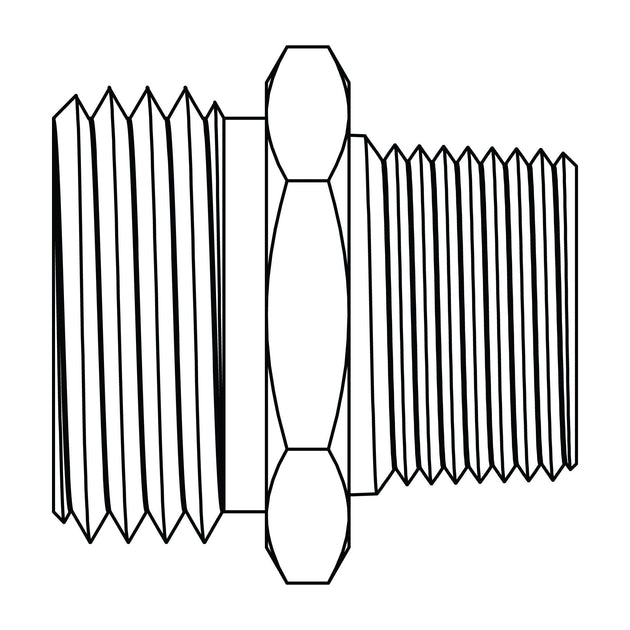 4024 - 12 - 12 GHT to Pipe, Brass - GetHydraulics.com