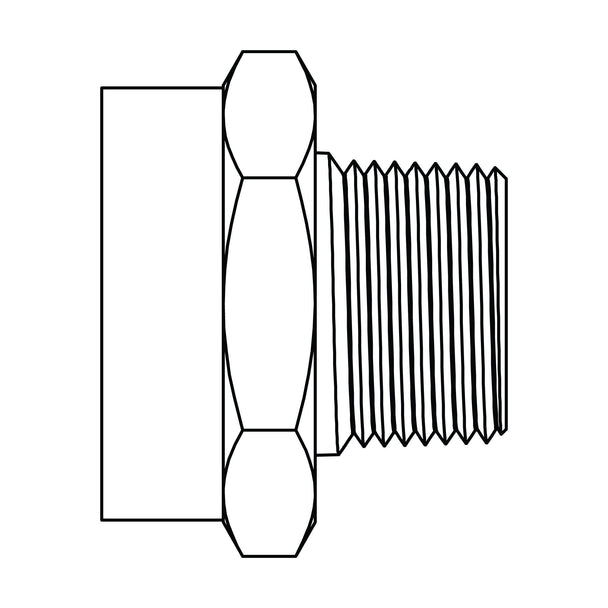 4025 - 12 - 12 GHT to Pipe, Brass - GetHydraulics