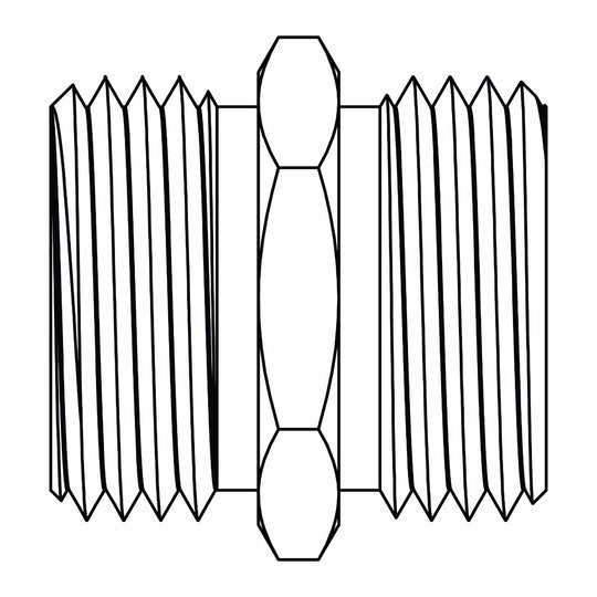 4050 - 12 - 12 Male GHT Swivel Union, Brass - GetHydraulics