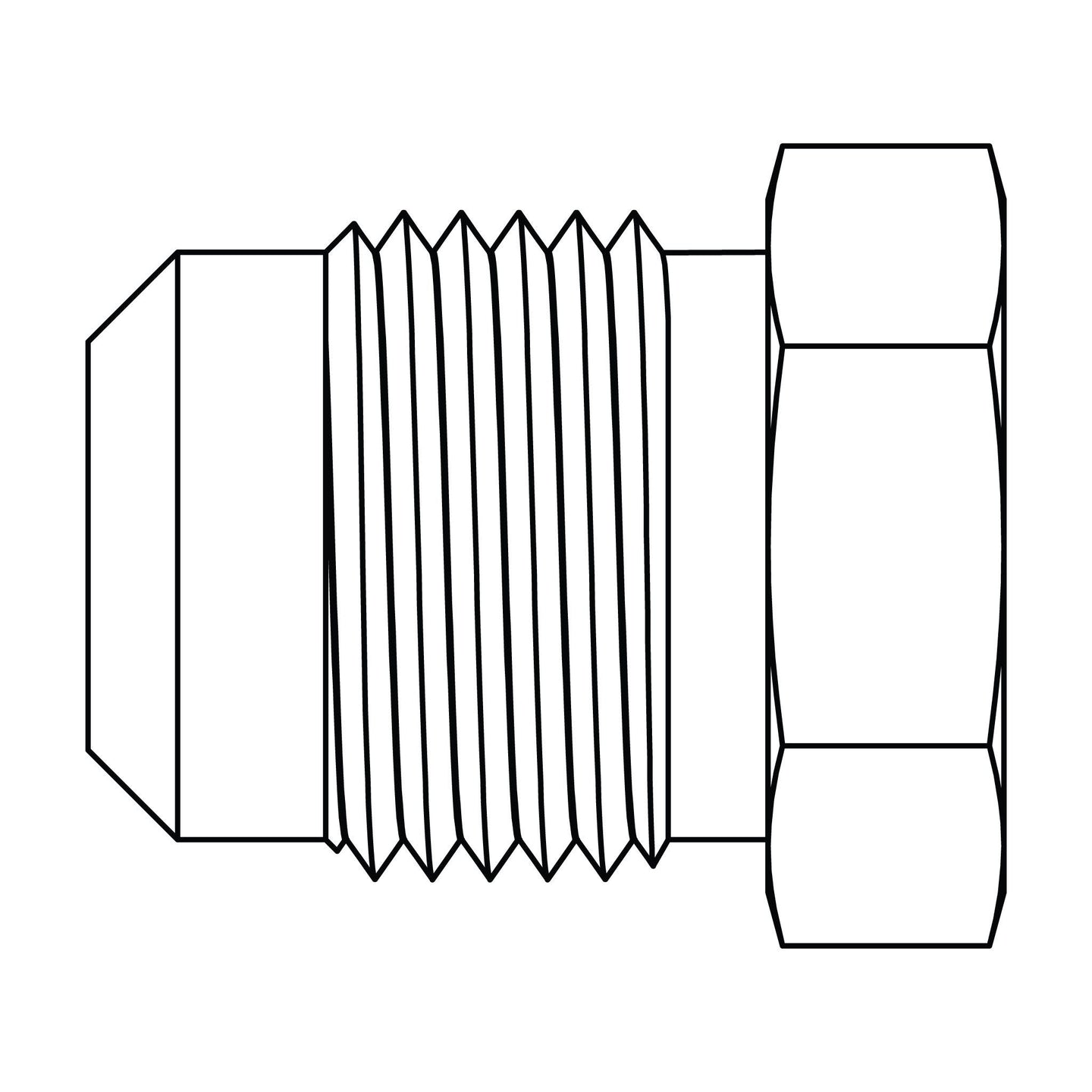 40P - 04 SAE 45 Plug, Brass - GetHydraulics.com