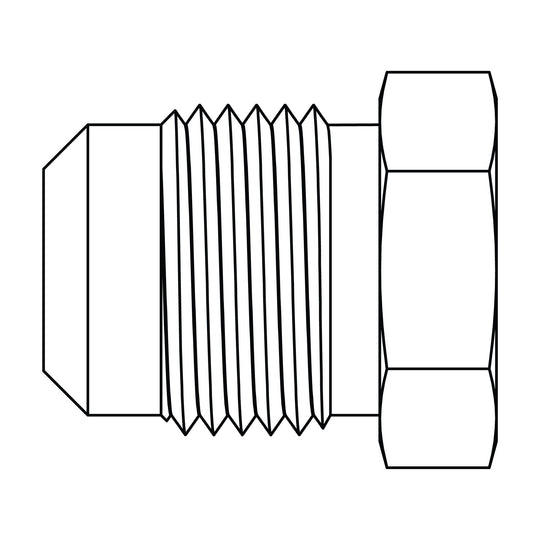 40P - 10 SAE 45° Plug, Brass - GetHydraulics