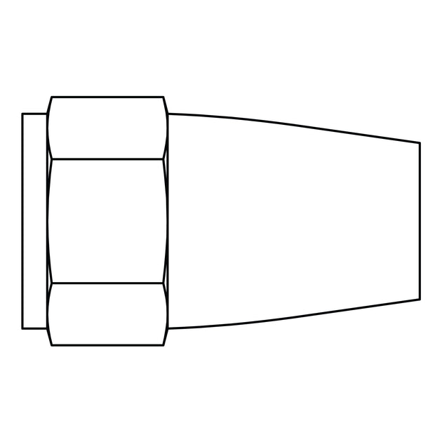 41 - 02 SAE 45 Long Nut, Brass - GetHydraulics.com