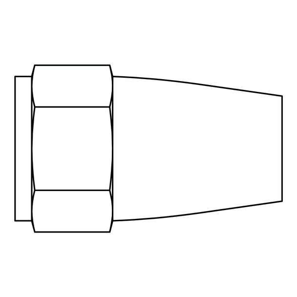 41 - 06 SAE 45° Long Nut, Brass - GetHydraulics