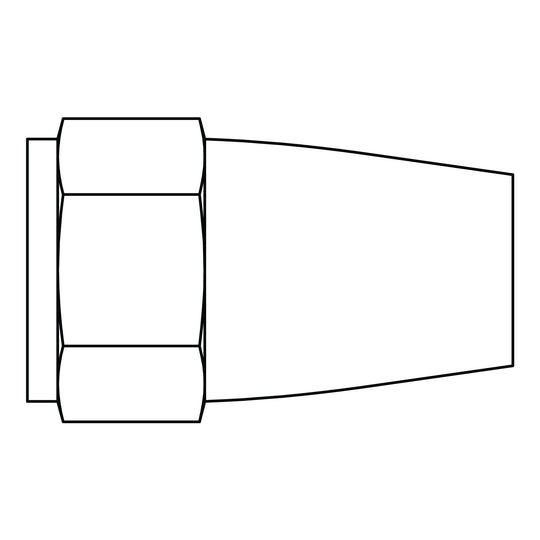 41 - 08 SAE 45° Long Nut, Brass - GetHydraulics