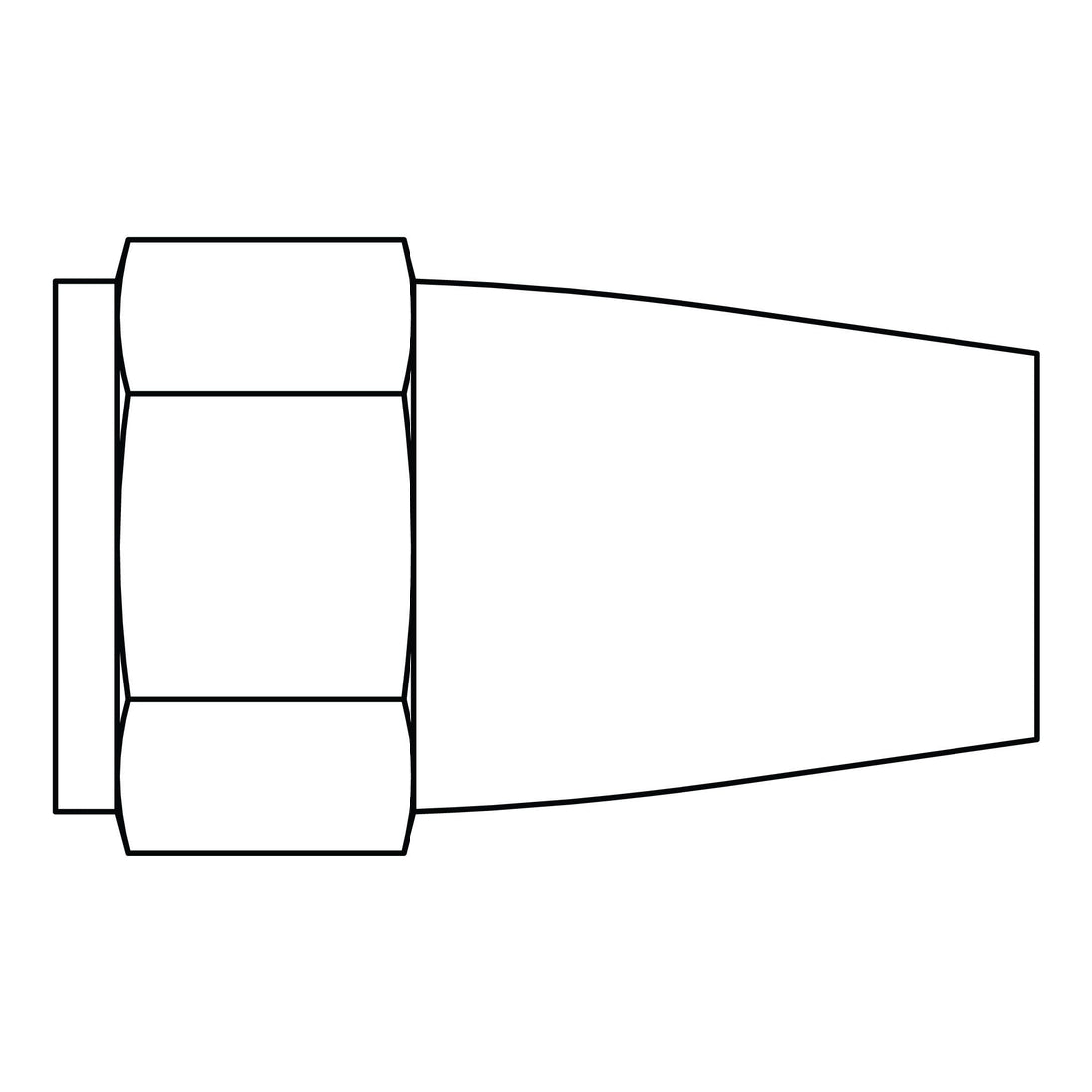 41 - 10 SAE 45° Long Nut, Brass - GetHydraulics