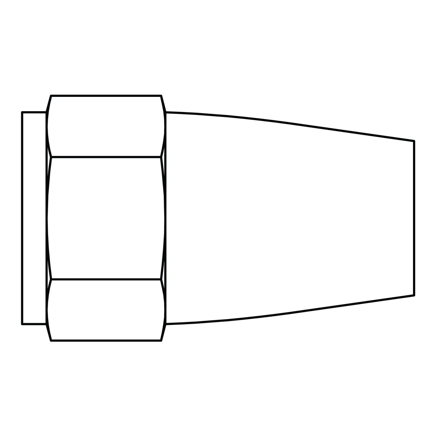 41 - 12 SAE 45 Long Nut, Brass - GetHydraulics.com