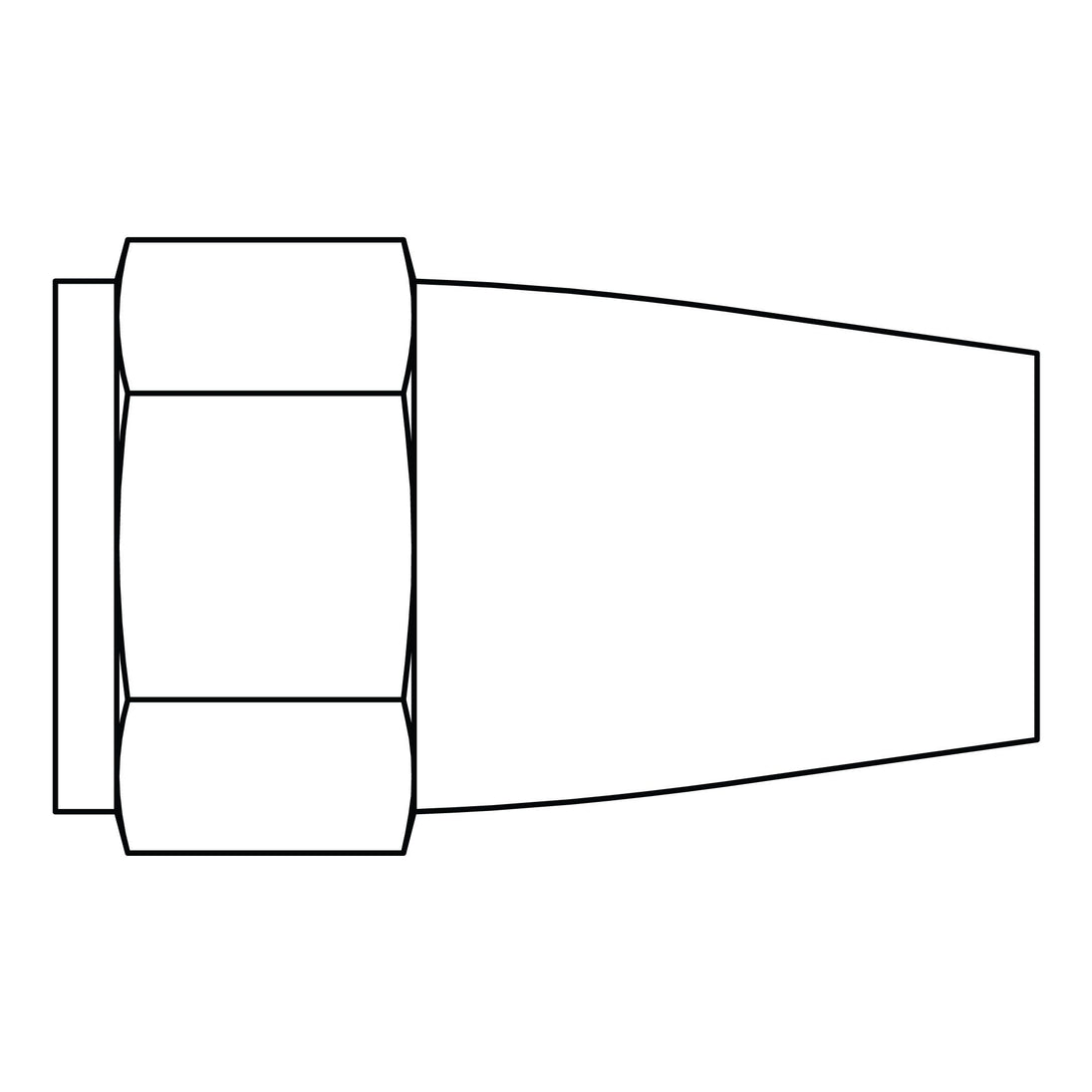41-12 SAE 45° Long Nut, Brass