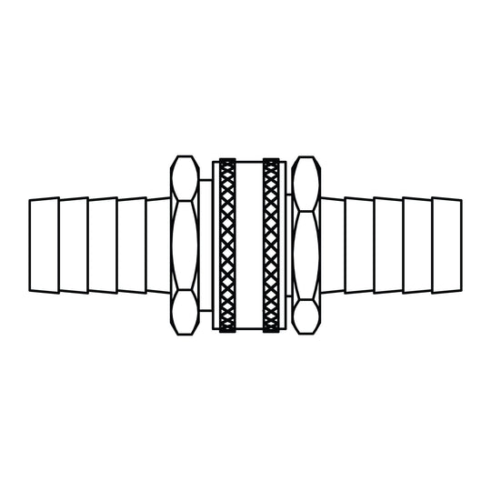 4100 - 12 - 12 GHT Hose Barb Assembly, Brass - GetHydraulics.com